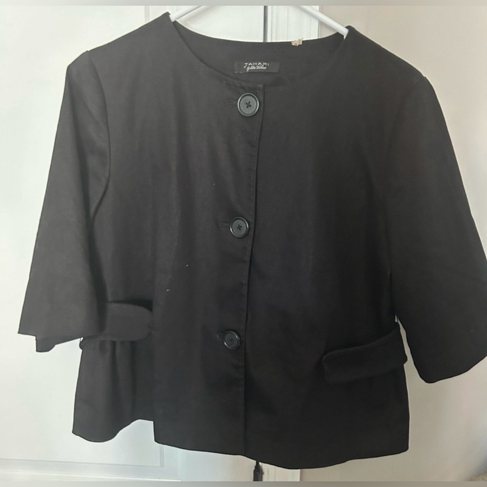 Tahari by Elie Tahari Blazer Jacket Black Medium